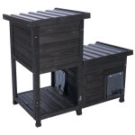 Tiaki maison pour chats � deux �tages minuit l 91, 5 x l 49 x h 82, 5 cm