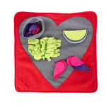 Tiaki tapis renifleur coeur 50x50cm, rouge chien