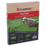 Toilettes pour chiens au gazon synthétique flamingo, bac de toilettes et tapis de gazon, pour chien Toilettes pour chiens au gazon synthétique flamingo, bac de toilettes et tapis de gazon, pour chien