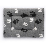 Vetbed coussin polaire pour box de transport gris avec pattes 91x61x5cm chien