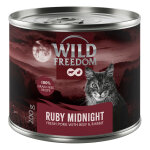 Wild freedom adult  red  6 x 200 g - sans c�r�ales pour chat - ruby midnight - porc, b?uf, lapin