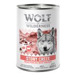 Wolf of wilderness adult ?expedition? 6 x 400 g pour chien - stony creek - volaille, b?uf