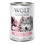 Wolf of wilderness adult ?expedition? 6 x 400 g pour chien - wooded trails - volaille, veau