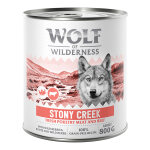 Wolf of wilderness adult ?expedition? 6 x 800 g pour chien - stony creek - volaille, b?uf