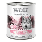 Wolf of wilderness adult ?expedition? 6 x 800 g pour chien - wooded trails - volaille, veau