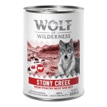 Wolf of wilderness senior ?expedition? 6 x 400 g pour chien - stony creek - volaille, b?uf