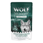 Wolf of wilderness  triple taste  12 x 125 g pour chien mediterranean coastlines - agneau, poulet, truite ...