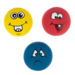 Zooplus basics jouets pour chiens emoji balles en latex, set de 3 (�5cm chacune)