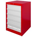 Armoires d'atelier � 5 tiroirs serie dek largeur 590 mm profondeur 628 mm hauteur 950 mm mw tools delk5 ...