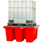 Bac de r�tention en pe 1680x1680x750mm - avec grille - cap. 1100l mw tools opb1ibc