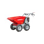 Brouette  moteur thermique  4 roues motrices 500kg benne basculante manuelle 115l 6. 5ch 196cc 3 + ...