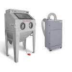 Cabine de sablage 350 l avec aspiration cyclonique externe professionnelle et 2 t�tes de sablage mw tools ...