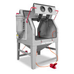 Cabine de sablage professionnelle 1200 l double poste de travail avec aspiration mw tools cat1200