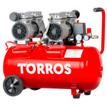 Compresseur silencieux sans huile cuve 50 l 1, 1 kw / 1, 5 ch 280 l / min 10 bar 63 db(a) 230v torros ...