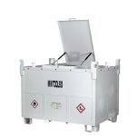 Cuve rservoir diesel - gasoil en mtal 400 l avec pompe 12 v et pistolet automatique mw tools tdc40012met ...