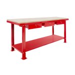 �tabli 200 cm avec plateau mdf et 3 tiroirs mw tools der2000w
