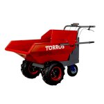 Mini dumper lectrique 220l 400kg 3 roues benne basculante avec batterie 48v / 12ah torros med400