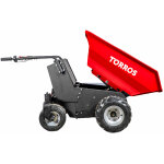 Mini dumper �lectrique 220l 500kg 4 roues benne basculante motoris�e avec batterie 48v / 20ah torros ...