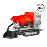 Minidumper hydrostatique � chenilles �l�vateur ciseaux avec pelle benne basculante 500kg 9ch � d�marrage ...