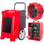 Pack d�shumidificateur pro 90l / jour bdp90 + ventilateur s�cheur �500mm mv500ppl + chauffage �lectrique ...