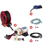 Pack enrouleur adblue 15 m � 3 / 4 20 bars acier peint avec pompe 12 v pistolet et tuyaux mw tools shad3415 ...