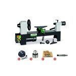 Pack tour  bois 200x305mm + mandrin 4 mors 100 mm + jeu 8 burins + mandrin  couronne + arbre holzstar ...