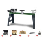 Pack tour � bois 408x1067mm + mandrin 146 mm + jeu 8 burins + jeu 3 griffes + mandrin � couronne + abre ...