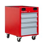 Petite servante d'atelier 4 tiroirs rouge et grise compacte hauteur 775 mm id�ale pour un �tabli mw tools ...