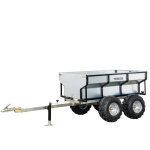 Remorque double essieu 4 roues 1000kg benne galvanis�e basculante 1770x1070x580 mm torros ahr1050b