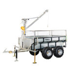 Remorque double essieu 4 roues 1400kg benne galvanis�e basculante + grue 2000x1070x580 mm torros ahr1400gk ...