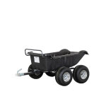 Remorque double essieu 550kg benne en plastique pe basculante 1600x826x475 mm torros ahr550p4