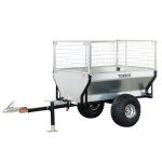 Remorque simple essieu 2 roues 550kg benne galvanis�e 1500x960x465 mm torros ahr550g