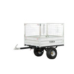 Remorque simple essieu 350kg benne galvanis�e basculante 1200x850x300 mm + r�hausses torros ahr350g