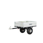 Remorque simple essieu 350kg benne galvanis�e basculante 1200x850x300 mm torros ahr350b