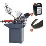 Scie � ruban pour m�taux 0 - 60� capacit� de coupe ronde 225 mm 1, 5 kw 400v 2 vitesses avec 5 lames ...