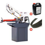 Scie  ruban pour mtaux 0 - 60 capacit ronde 225 mm 1, 11 kw 230v vitesses variables inclus 5 lames ...