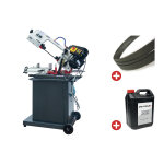 Scie  ruban mobile pour mtaux - 45 / + 60 capacit de coupe ronde 128 mm 0, 55 kw 230v 3 lames de ...