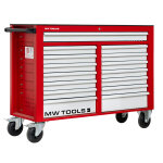 Servante d'atelier 15 tiroirs rouge et grise xxl 1415 mm robuste en acier soud verrouillable roues 125 ...