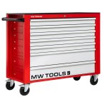 Servante d'atelier 7 tiroirs rouge et grise extra large 1135 mm avec verrouillage intgr dans la poigne ...