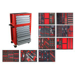 Servante d'atelier compl�te avec coffre xl 514 outils mw tools mwe512g13