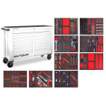 Servante d'atelier compl�te large, blanche xl 514 outils mw tools mwe512g4w