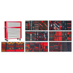 Servante d'atelier compl�te large avec coffre ev xl 567 outils mw tools mwe599g33