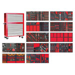 Servante d'atelier compl�te large avec coffre ev xxl 782 outils mw tools mwe999g36