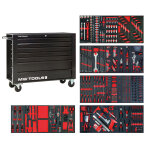 Servante d'atelier compl�te large, noire xl 514 outils mw tools mwe512g3b