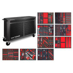 Servante d'atelier compl�te large, noire xl 514 outils mw tools mwe512g4b