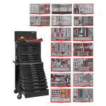 Servante d'atelier black dition 1011 pices mega master set teng tools tcmm1011nbk
