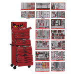 Servante d'atelier rouge dition 1011 pices mega master set teng tools tcmm1011nv