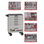 Servante silver mini master set 7 tiroirs teng tools tcmm259ns