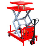 Table élévatrice mobile électrique sur batterie 1500 kg + petit plateau h1800mm mw tools wte1500t Table élévatrice mobile électrique sur batterie 1500 kg + petit plateau h1800mm mw tools wte1500t