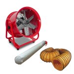 Ventilateur mobile mv400r3 avec tuyau et sac filtrant mw tools mv400r3set